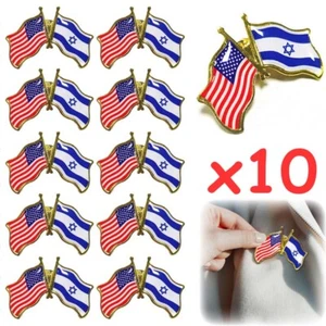 Venta al por mayor Paquete de 10 EE. UU. American Israel Amistad Bandera Bicicleta Sombrero Gorra Solapa Pin - Imagen 1 de 13