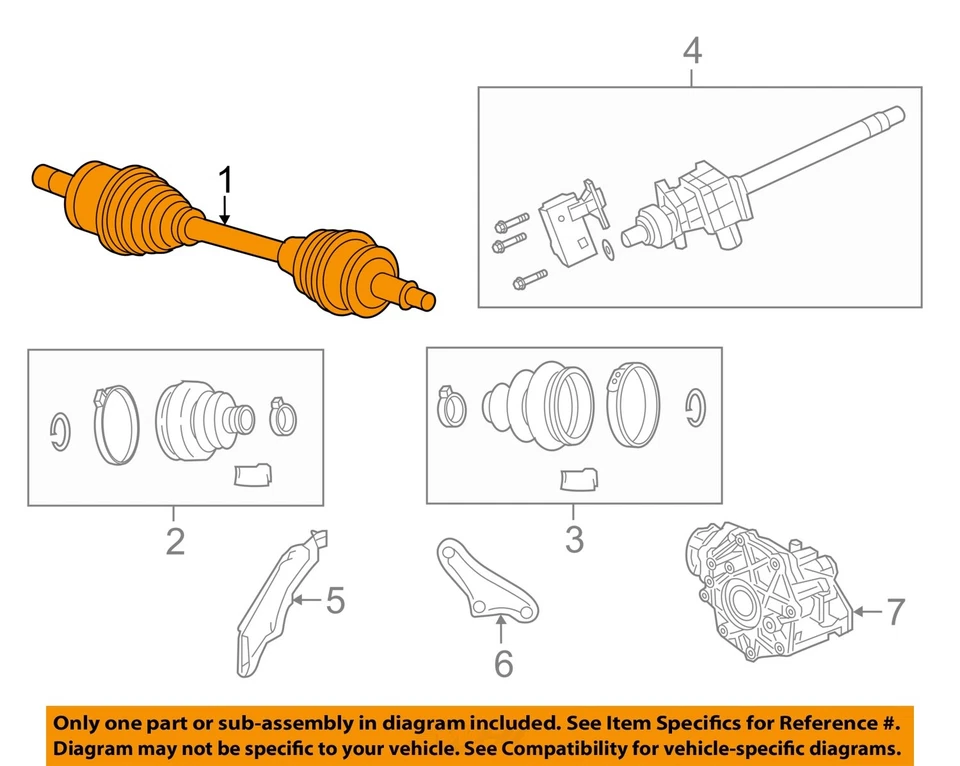 Conjunto de ejes delanteros Chrysler OEM 11-23 Challenger Carrier R4578601AA Foto 1 de 2