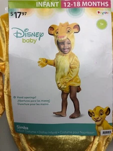 Conjunto de Vestir de Halloween Disney Lindo Bebé Rey León Simba Bebé 12-18 Meses GE - Imagen 1 de 8