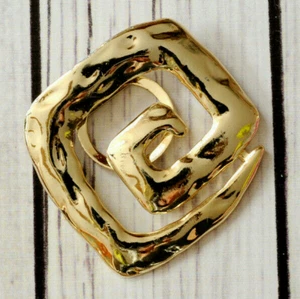 Vintage Gold Spirale Kleid Clip Akzent Accessoire Dekoration Geometrisch Abstrakt - Bild 1 von 8