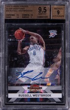 2010-11 Panini Threads RUSSELL WESTBROOK Auto /49 Silver Signatures BGS 9.5 GEM