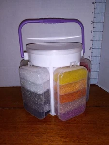 Jewelry Making Beads 25 Colors 3 lbs Total Portable Caddy Crafts Arts READ - Picture 1 of 5