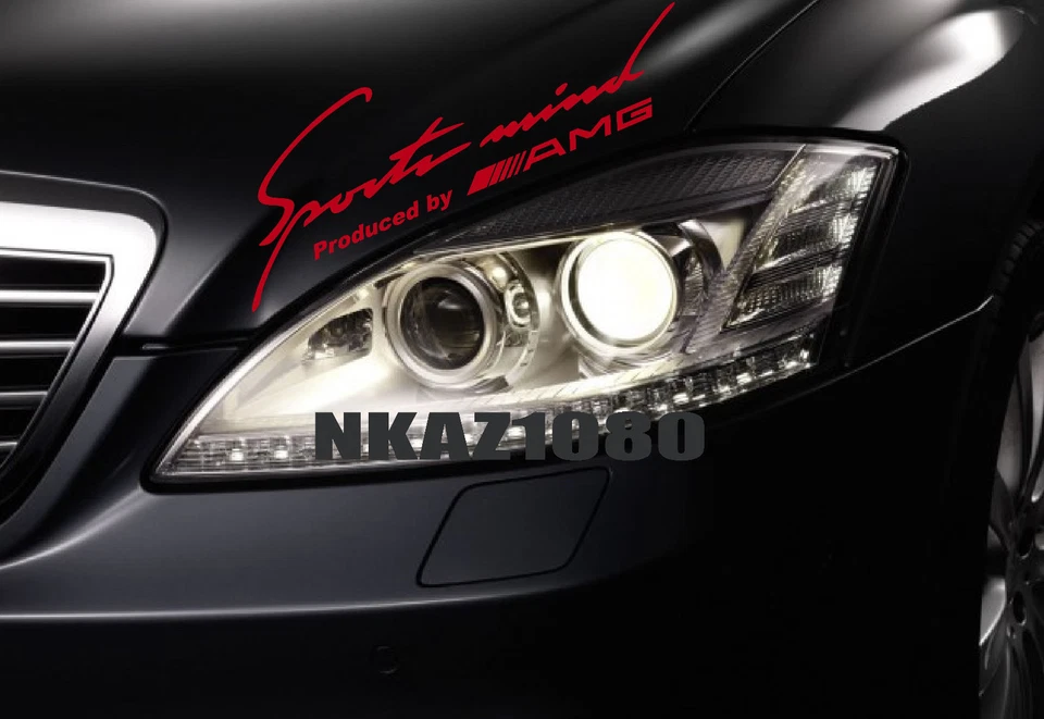 Calcomanía de vinilo Sports Mind AMG Mercedes Benz Racing capó pegatina emblema logotipo ROJO Foto 1 de 1