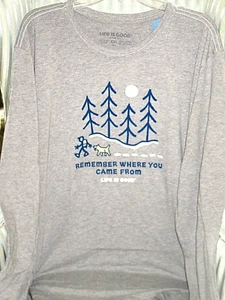 NWT LIFE IS GOOD MEN L/S  CRUSHER TEE.. "REMEMBER WHERE YOU CAME FROM"..(XXL) - Bild 1 von 3