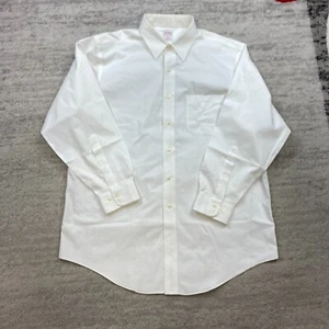 Brooks Brothers Oxford Button Shirt 16.5 - 2/3 White Outdoor Dress Formal Preppy - Picture 1 of 12