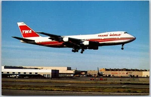Airplane Boeing 747-131 N93108 c/n 19674 / 38 Trans World Airlines Postcard - Picture 1 of 2