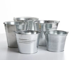 Metalleimer Wassereimer Blecheimer Eimer verzinkt Dekoeimer 5-15 Liter - Bild 1 von 6