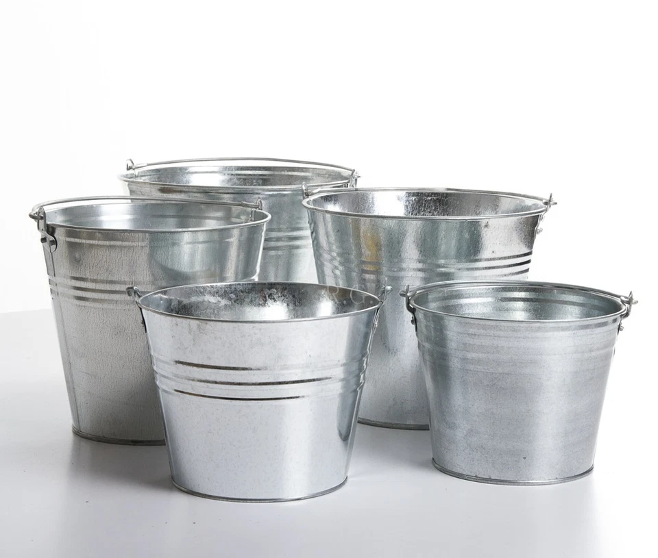 Metalleimer Wassereimer Blecheimer Eimer verzinkt Dekoeimer 5-15 Liter - Bild 1 von 1