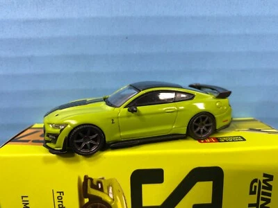 1/64 MINI GT TARMAC WORKS SHMEE 150 FORD MUSTANG SHELBY GT500 GRABBER LIME - Image 1 of 4