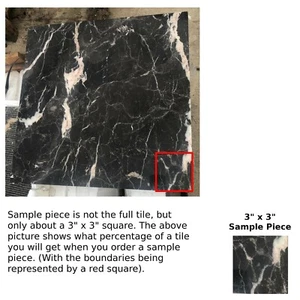 Tile Emperedor Dark Marble Remodel Stone About 3x3 SAMPLE PIECE TS-25 - Picture 1 of 7