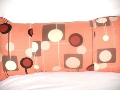 Retro Hawaiian 100% Cotton Barkcloth Fabric LUMBAR PILLOW ~Honolulu-Pink~ - Image 1 of 4