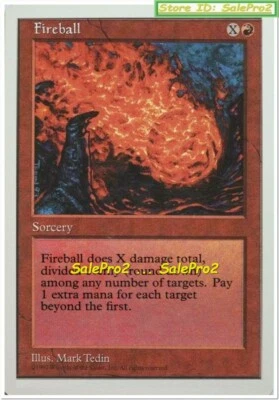 FIREBALL magic 5TH EDITION MTG RED SORCERY RARE X DAMAGE DIVIDED EVENLY MINT - Image 1 of 3