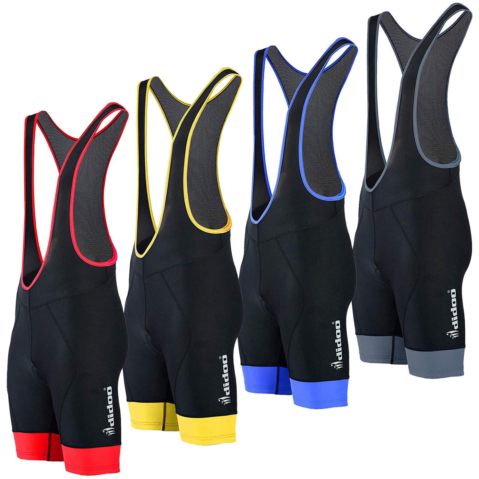 Didoo Mens Cycling Bib Shorts Padded 