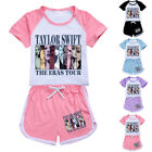 Dzieci Chłopcy Dziewczęta Taylor Swiftie Dres z nadrukiem T-shirt Szorty Spodnie Stroje Zestaw.