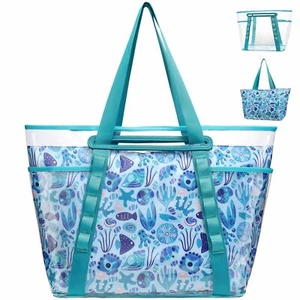 Beach Bag Waterproof Sandproof - Convertible 2-in-1 Large Family Beach Bags f... - Picture 1 of 8