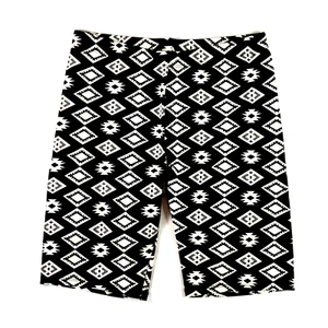 Faded Glory XL 14-16 Girls Bike Shorts Black & White Geometric Pattern - Picture 1 of 5