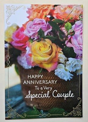 Feliz aniversario, pareja especial/sello/tarjeta de felicitación (incl. Sobre 5,5 x 8") Foto 1 de 4