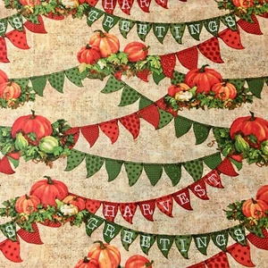 1/2 M Otoño Otoño Cosecha Saludo Calabaza Algodón Edredón Costura Acolchado Tela  - Imagen 1 de 4