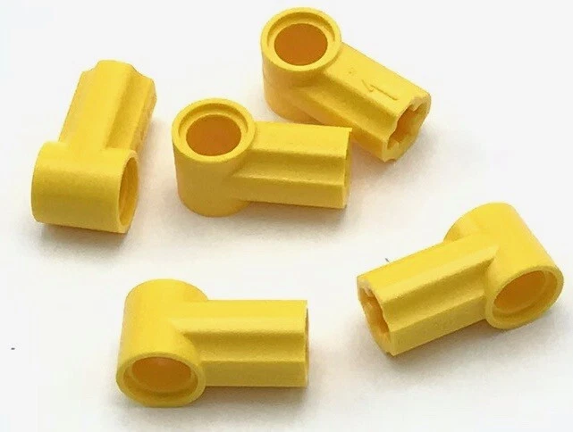Lego 5 New Yellow Technic Axle and Pin Connector Angled #1 Pieces - Image 1 of 1