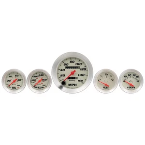 Juego de 5 piezas de calibre cara blanca/bisel plateado EQUUS E8500 - Imagen 1 de 1