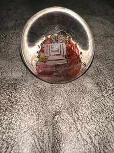 Evolution By Waterford Blown Glass Paperweight 3M 2006 Red & Gold - Picture 1 of 6