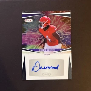 Desmond Igbinosun 2025 Sage High Series RC AUTO Blue #A-DI Baltimore Ravens - Picture 1 of 2