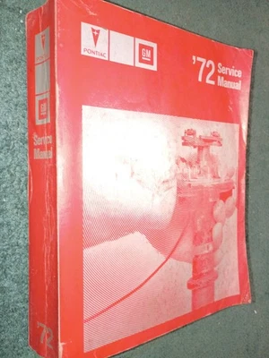 Pontiac 1972/trans am/firebird/GTO+ manual de tienda/libro de servicio original Foto 1 de 4