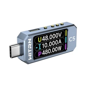 WITRN C5 USB Tester INA237-16bit ADC Voltage Current Meter Fast Charger Tester - Picture 1 of 2