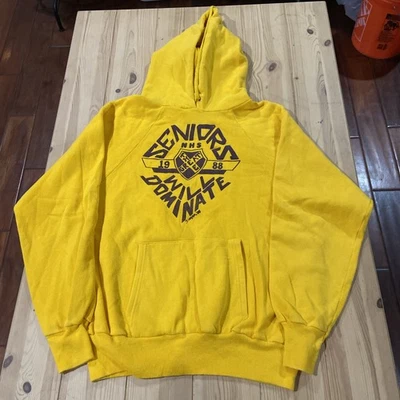 Sudadera con capucha raglán vintage 1988 amarilla escuela secundaria pequeña Foto 1 de 4