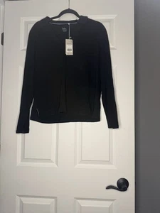 Boden Long Sleeve Polo Large Black Nwt - Picture 1 of 2