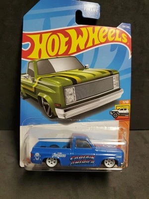 Hot wheels 83 Chevy Silverado "CAPTAIN AMERICA CUSTOM " - Image 1 of 4