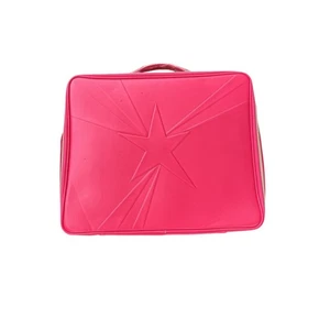 Estuche Tren Maquillaje Lancome Bolso Imitación Cuero Rosa con Asa 12" x 10" x 3.5" - Imagen 1 de 6