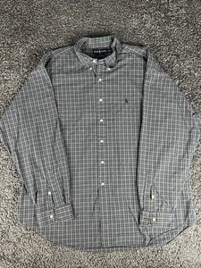 Ralph Lauren Blake 2 Ply 100% Cotton Long Sleeve Button Shirt Mens Size 2XL Plai - Picture 1 of 10