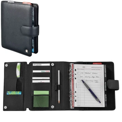 bind Manager Plus Planer DIN A5 Nappa Leder schwarz Magnetverschluss Register - Bild 1 von 4