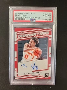 2020 Donruss Optic Trae Young Dominators Signatures #DS-TRY /49 (AU) PSA 10 - Picture 1 of 2