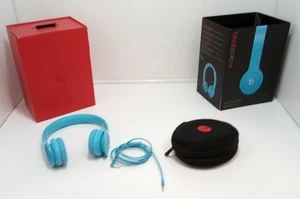 Beats Solo HD Headphones Over-Ear Cyan Wired with Case - Picture 1 of 7