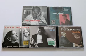 Lot x 5 Jazz CD Albums Chet Baker Oscar Peterson Trio Billie Holliday Armstrong - Picture 1 of 14