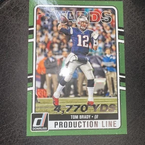 Tom Brady PRODUCTION LINE YARDS 2016 Panini Donruss #13 New England Patriots - Picture 1 of 2