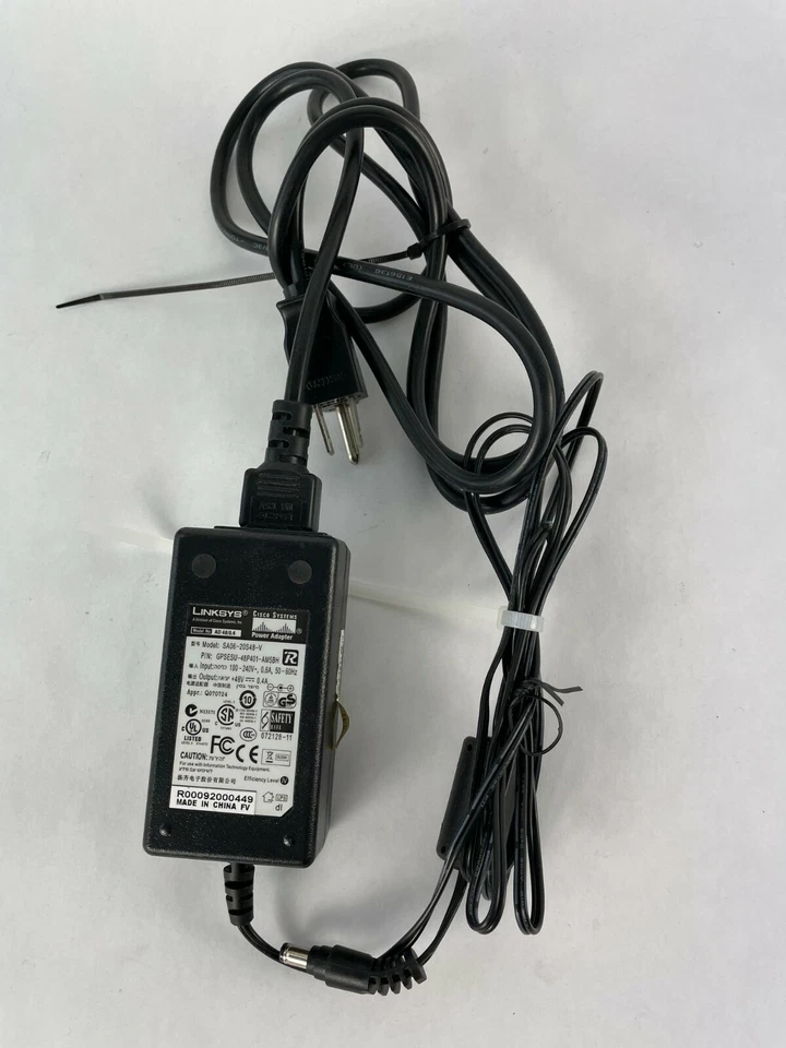 Adaptador Linksys Original SA06-20S48-V Salida 48 V 0.4 A Adaptador Fuente de Alimentación A80 Foto 1 de 3