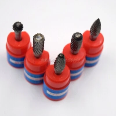 5Pcs Cylindrical Cut Tungsten Carbide Burr Bur Cutting Tool Die Grinder Bit 1/4" - Image 1 of 4