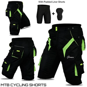 MTB Cycling Short Off Road Bicycle With CoolMax Padded Liner Shorts 3S Sports - Picture 1 of 4