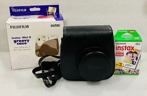 FUJIFILM Instax Mini 8 Groovy Case Black & Twin Pack Mini Instant Film 20 Photos - Picture 1 of 16