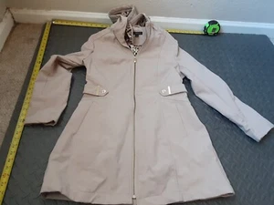 Via Spiga Short Trench Coat Size Medium animal print inside #S27 - Picture 1 of 5