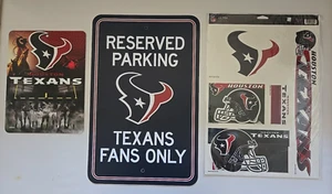 LOT 3 -NFL Houston Texans Sign Licensed/PARKING/ULTRA DECALS Football Game - Picture 1 of 10