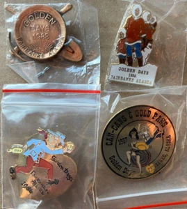 FAIRBANKS GOLDEN DAYS PIN SET - 1983 1984 1986 1987 Alaska Vintage - Bild 1 von 1