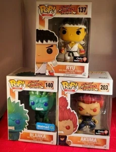 Funko Pop! STREET FIGHTER SET - RYU #137, BLANKA #140 & AKUMA #203 - SIEHE BILDER - Bild 1 von 12