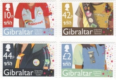 Gibraltar 2010 - Girl Guides - Scott #1247-50 - Set of 4 stamps - MNH Cover