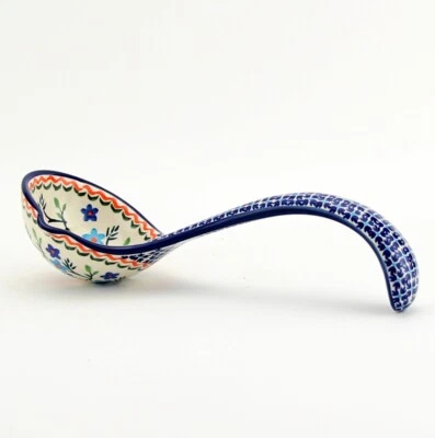 POLISH POTTERY MARKET Polish Pottery 11" Soup Ladle by Zaklady Boleslawiec