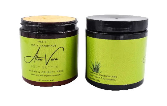 Manteca corporal de aloe vera - 8 oz, hidratante natural, cuidado calmante de la piel Foto 1 de 4