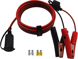12 V/24 V Verlängerungskabel Stecker Buchse mit Batterieklemme 5,3 Fuß/1,6 m 14 AWG Batterie - Bild 1 von 12